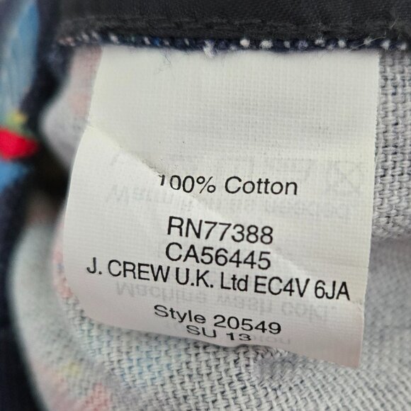 J. Crew Collection Cafe Regatta Canvas Sailboat Pattern Capri Pants Nautical 0 - Picture 8 of 8